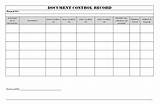 Control Of Records Procedure Template Pictures