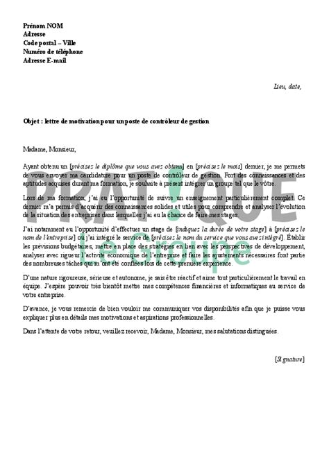 Lettre de motivation pour postuler au poste contrôleur de gestion Hot Sex Picture