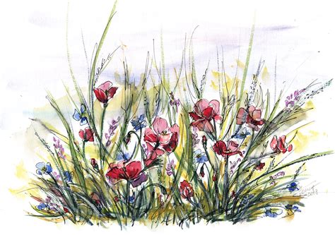 Longing For Summer Original Watercolor Painting Impressionist