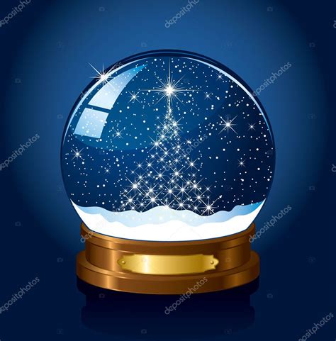 Snow Globe With Stars — Stock Vector © Losw 10598297