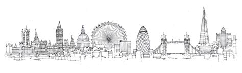 London Skyline Drawing For Leon Paul London Cityscape Skyline