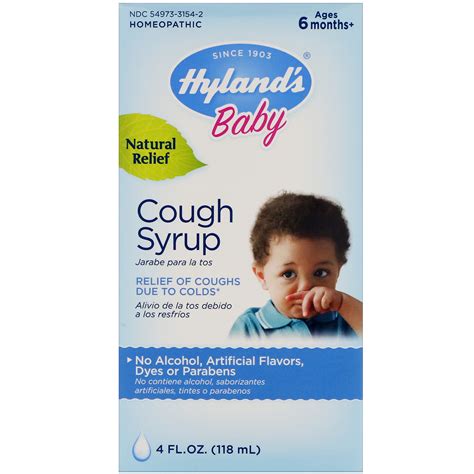 Hyland S Baby Cough Syrup 4 Fl Oz 118 Ml No Artificial Flavors Paraben