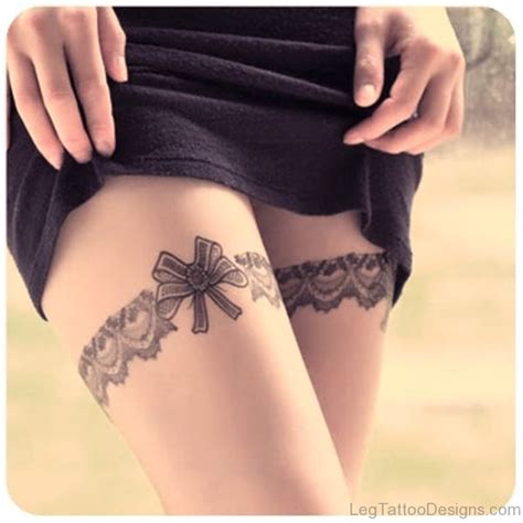 49 Wonderful Bow Tattoos On Thigh Leg Tattoo Designs