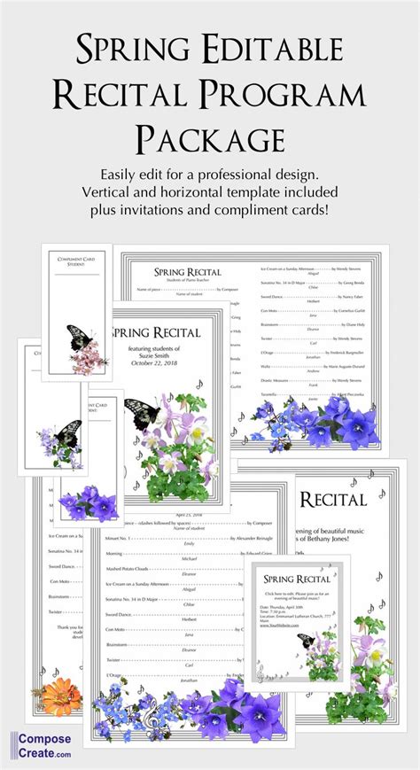 Recital Program Template Free