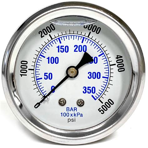 Stainless Steel Pressure Gauge Back 10000 Psi — 9804 0130