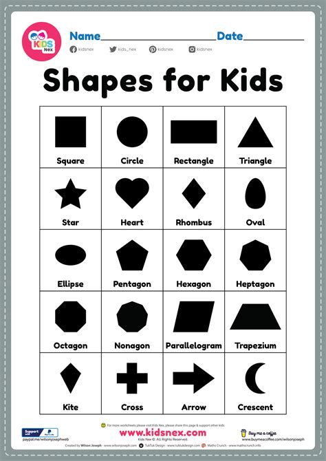 Shapes For Preschool Free Printable For Kindergarten Kids