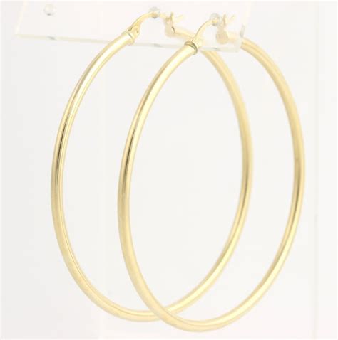 Large Gold Hoop Earrings 14k Yellow Women S Polished