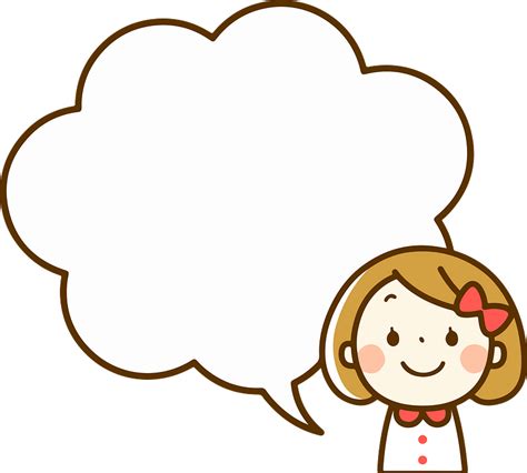 Child Girl Speech Bubble Clipart Girl Talking  Png Transparent Png