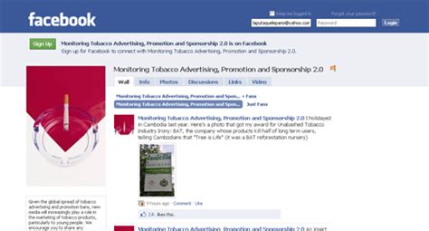 Monitoring Tobacco Advertising Promotion And Sponsorship 20 Is On Facebook Clear The Air