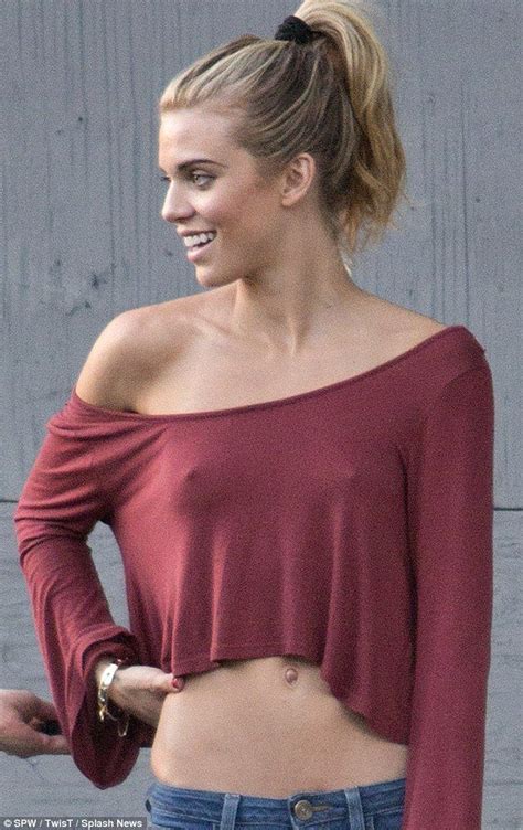 Annalynne Mccord Wears Top That Fails To Cover Her Shoulders And Tummy