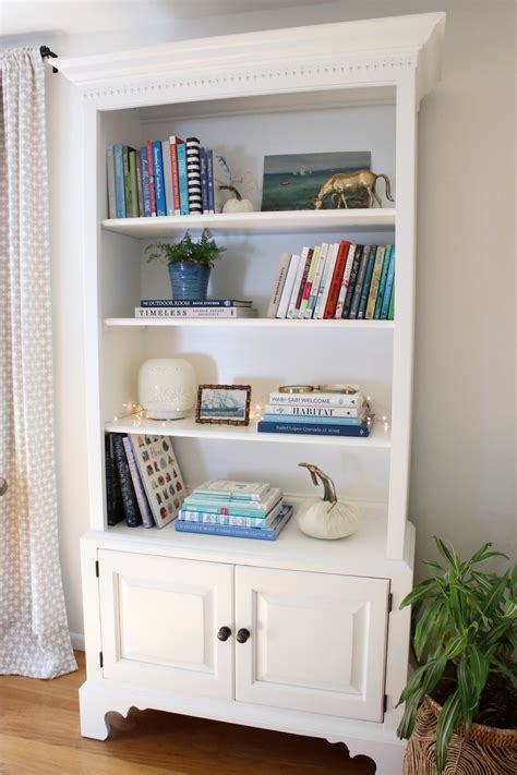 White Painted Wood Bookcase Before And After Hola Home