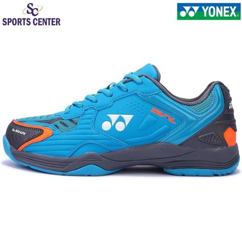 New Sepatu Badminton Yonex Tru Cushion Dual Black Aqua Blue Warm Red