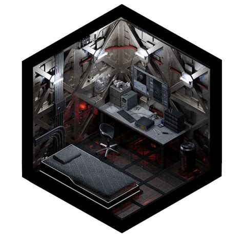 Cyberpunk Isometric Room Updated Blender A49