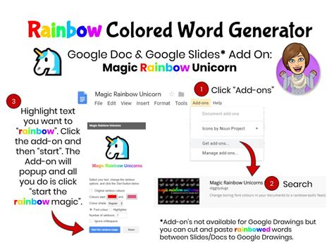 Rainbow Colored Word Generator
