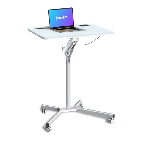 Glorider Pneumatic Laptop Standing Desk Height Adjustable Mobile