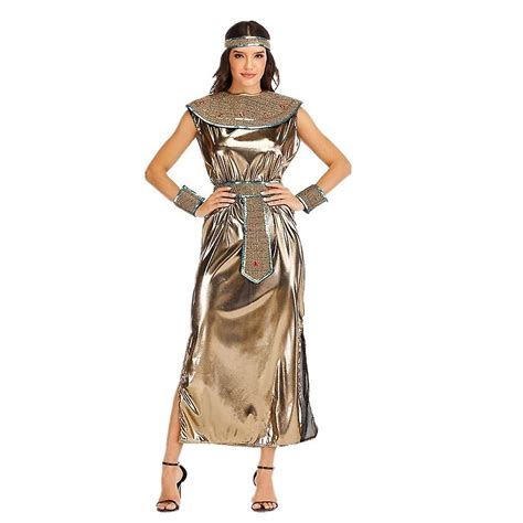 Women Ancient Egypt Egyptian Goddess Costume Pharaoh Fancy Dress Cosplay Halloween Party Outfit