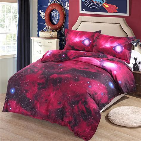 Buy 3d Galaxy Bedding Sets Twin Queen Size Universe Outer Space Bedspread 2pcs