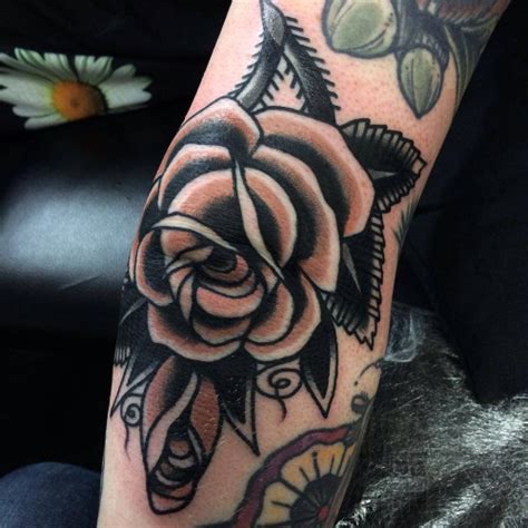 22 Beautiful Rose Elbow Tattoos