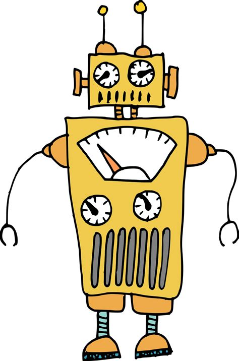 6 Silly Cartoon Robot Vector (EPS, SVG, PNG Transparent) | OnlyGFX.com