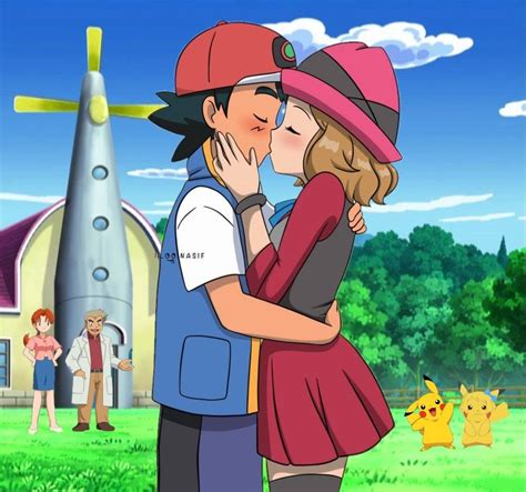 Pokemon Quest Ash And Serenas Pallet Kiss By Willdinomaster55 On Deviantart Søde Anime Par