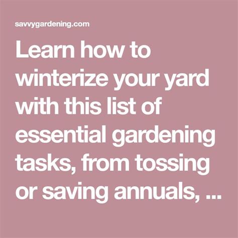 How To Winterize Your Yard With Our Fall Gardening Checklist Garden