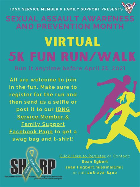 Virtual 5k For Sexual Assault Awareness And Prevention Month Military Division
