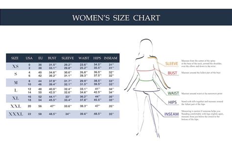Womans Clothing Size Conversion Chart Pants Shirts And Jackets Images