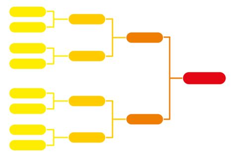 Tournament Bracket Template Color Champ Graphic By Microvectorone