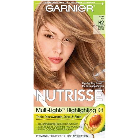 Garnier Nutrisse Nourishing Hair Color Creme Highlighting Kit H2 Golden Blonde 1 Kit