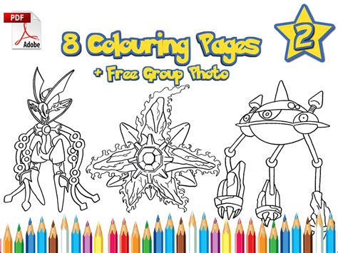 Custom Pokemon Fusion Coloring Pages Book 5 Themes To Choose Etsy