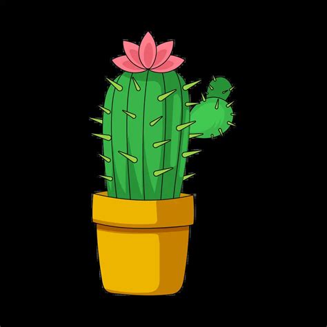 How To Draw A Cactus Flower Step By Step