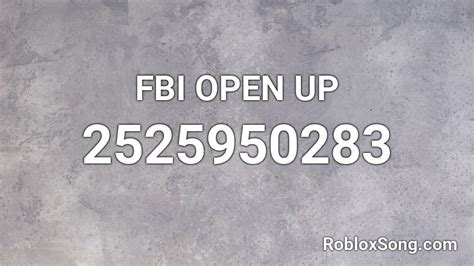 Fbi Open Up Roblox Id Roblox Music Codes