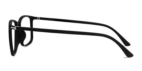 7828873 Rectangle Black Eyeglasses Frames Leoptique