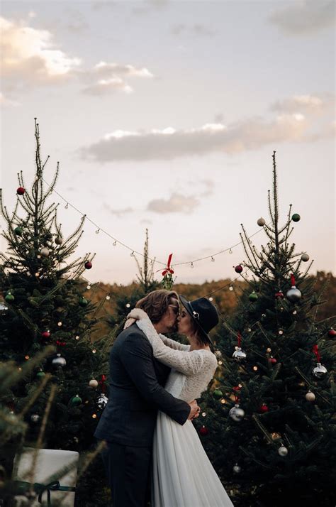 Inspiration For A Rustic Christmas Tree Farm Wedding Popsugar Love And Sex Photo 50