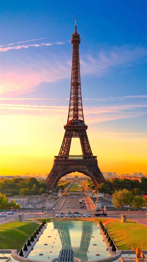 Eiffel Tower Beautiful Sunset Image Download Free Hd Wallpapers For