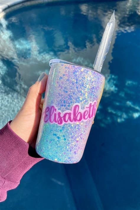 Unicorn Glitter Cup Toddler Personalized Cups Glitter Sippy Etsy