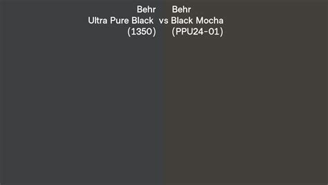Behr Ultra Pure Black Vs Black Mocha Side By Side Comparison