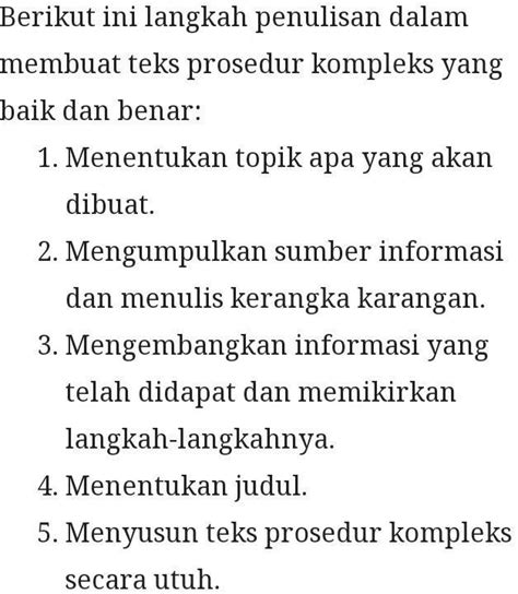 Langkah Langkah Menyusun Teks Prosedur Coretan