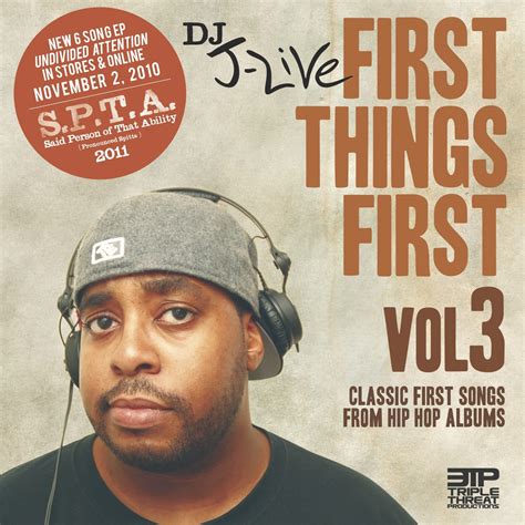 Dj J Live First Things First Vol 3 Classic First Songs From Hip Hop