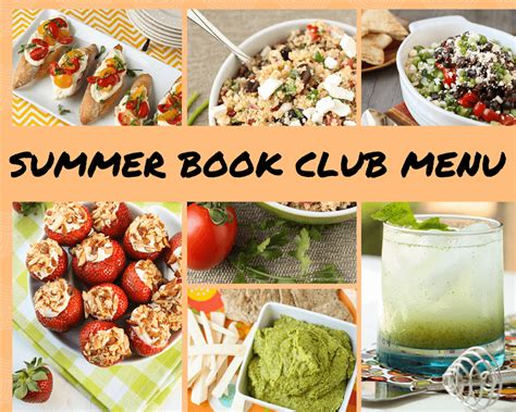 Summer Book Club Menu Book Club Menu Book Club Food Book Club Snacks