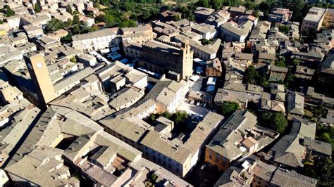 Orvieto Medieval Town In Central Italy Amazing Aerial View From Drone