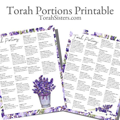 Torah Portion Schedule 2021 Printable Calendar Design Gambaran