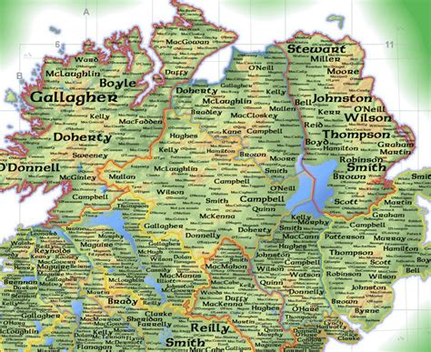 Northern Ireland Surname Map Ireland Before You Die