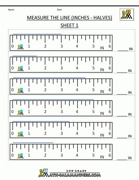 Measuring To The Nearest Inch Worksheet