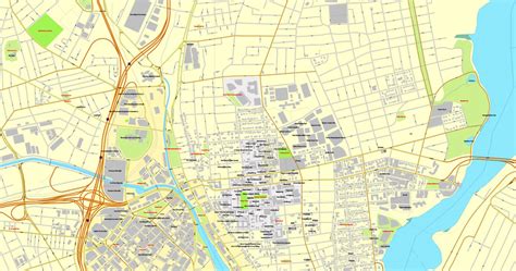 Providence Rhode Island Us Exact Vector Street City Plan Map V309