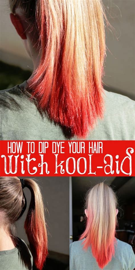 We have lots of two color hair dye ideas for you to decide on. How to Dip Dye Your Hair with Kool-Aid | To be, Her hair ...