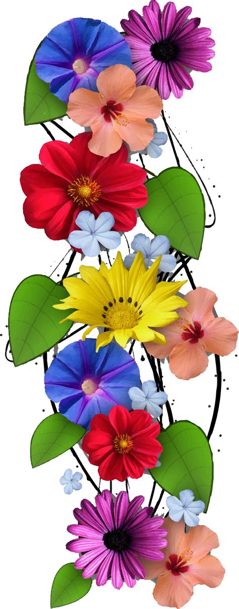 Flower Banner Vertical Images Of Flowers Transparent Png Original