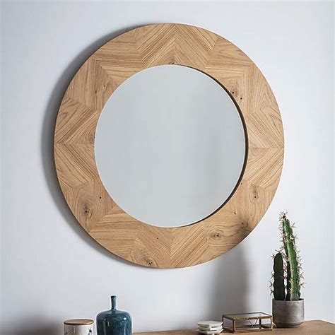 Milano Rustic Oak Wall Mirror Dunelm Round Wooden Mirror Wooden