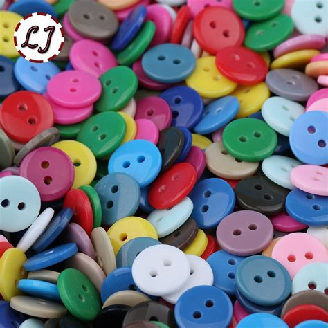 100pcslot Resin Sewing Button Round 2 Holes 875mm 034in Dia