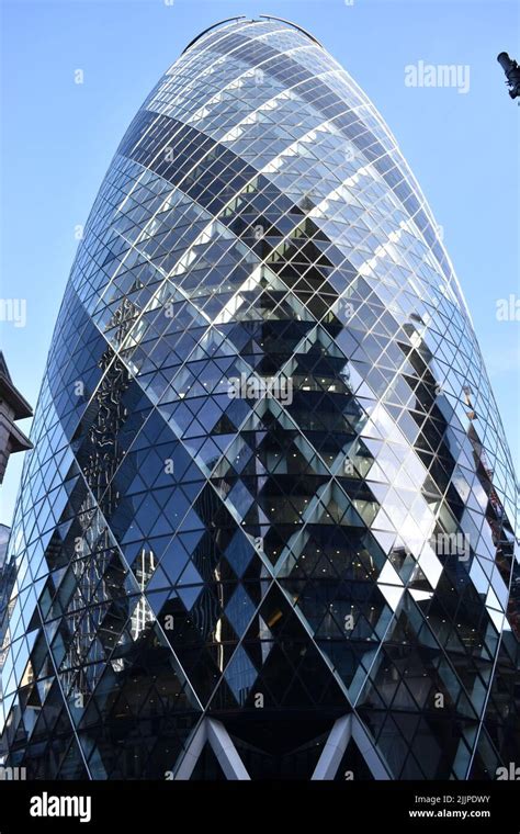 A Vertical Shot Of The 30 St Mary Axe The Gherkin Skyscraper In